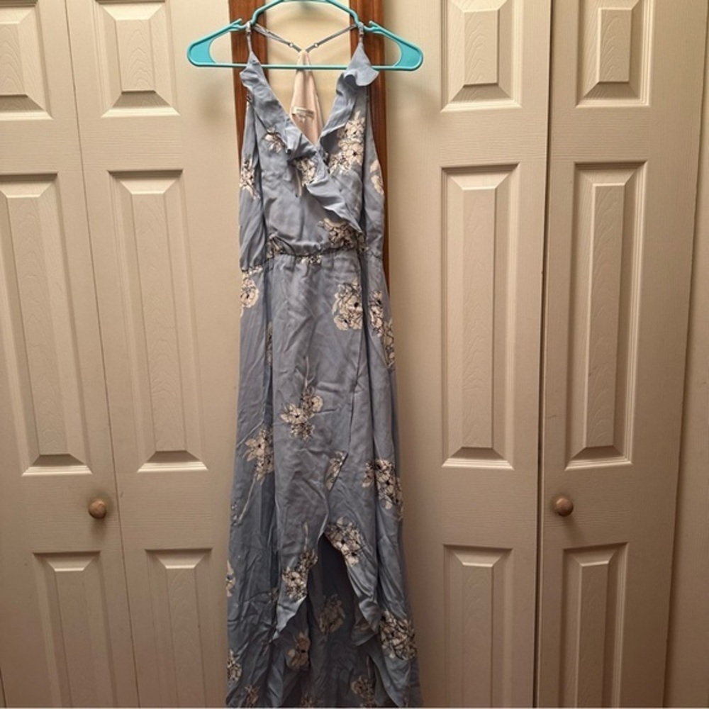 Lavender Brown Floral Dress